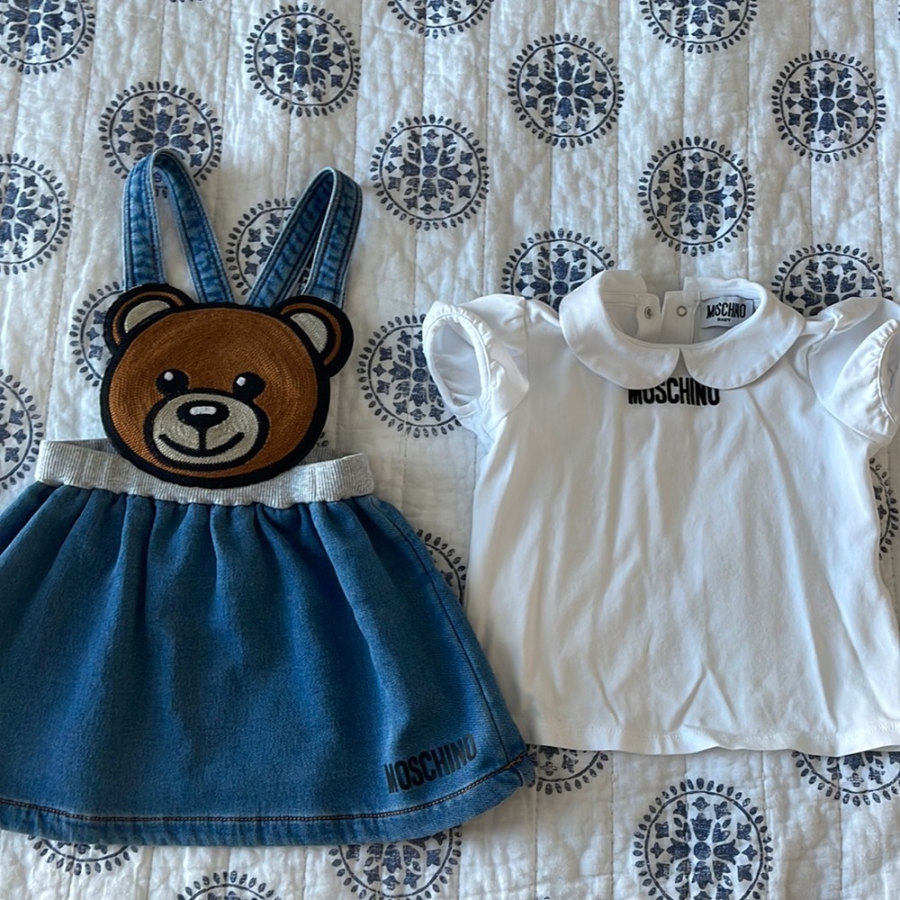 Matching set baby girl dress with a top